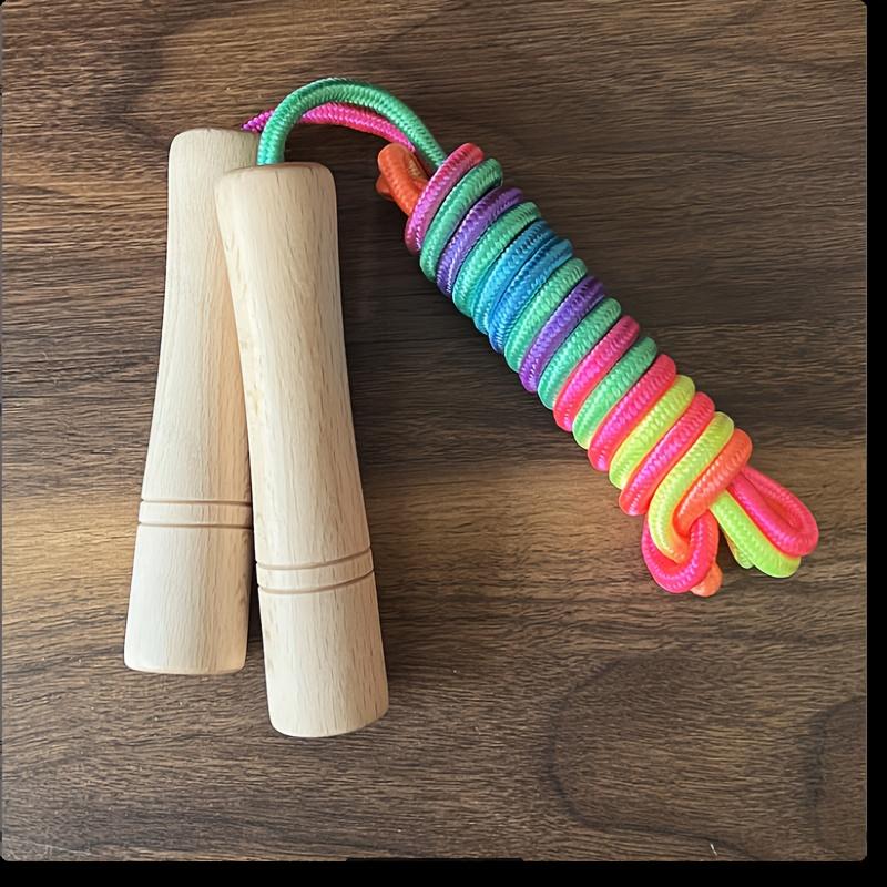 TEMU 1 Wooden Color Jump Rope For Adults | Special For Middle & College Entrance Exam Training, Adjustable Fitness Rope For Beginners, , Bag Packaging, Easter Gift