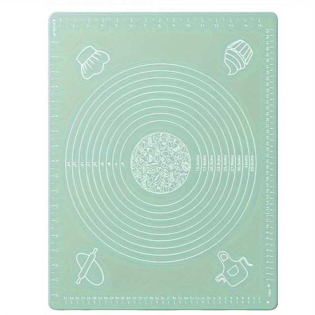 TEMU Silicone Pastry Mat 19.69inch X 15.75inch, Bpa-free, Non-slip, Surface For Baking, Pizza & Cake Dough, Gadget, Industrial Food Supply Equipment
