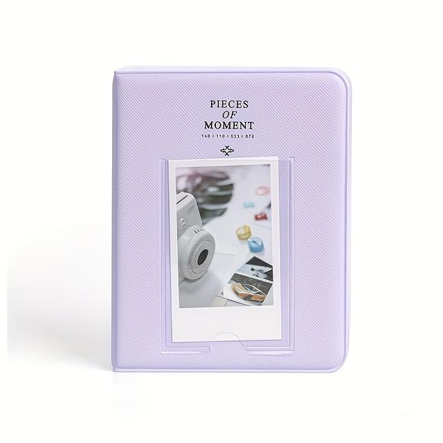 TEMU 1pc 64 Pockets Mini Photo Album For 3-inch Instant Camera & Name Card, Cute Compact Memory Book For Instant Cameras 7s 8 9 11 12 25 50 70 90, Ideal Gift For &family