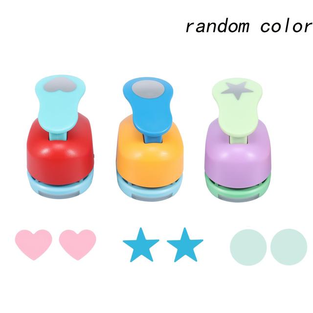 TEMU A Set Of 3 Round, Heart, And Pentagram 8mm Size Hole , Random Colors, Suitable For Card Making, Scrapbooking, Photo Organization, And Office Supplies, Used For Making And Album Making