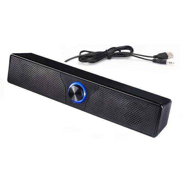 TEMU New Computer Wired Speaker, Desktop Wired Speaker, Stereo Dual Channel Speaker, Usb Plug And Play, Suitable For Computers And Laptops