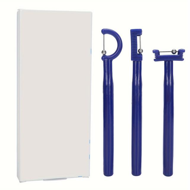 TEMU 3pcs Tongue Trainer Set For Oral Care - Includes I, Shapes For Swallowing & Oral