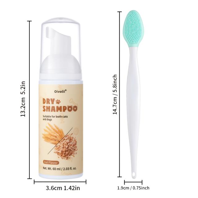 TEMU Gentle Pet Chin Stain Removal Kit | Brush And Shampoo Duo | Stain Removal For Dogs And Cats, Universal Pet Grooming Solution, Cleaning, Pet Grooming Supplies