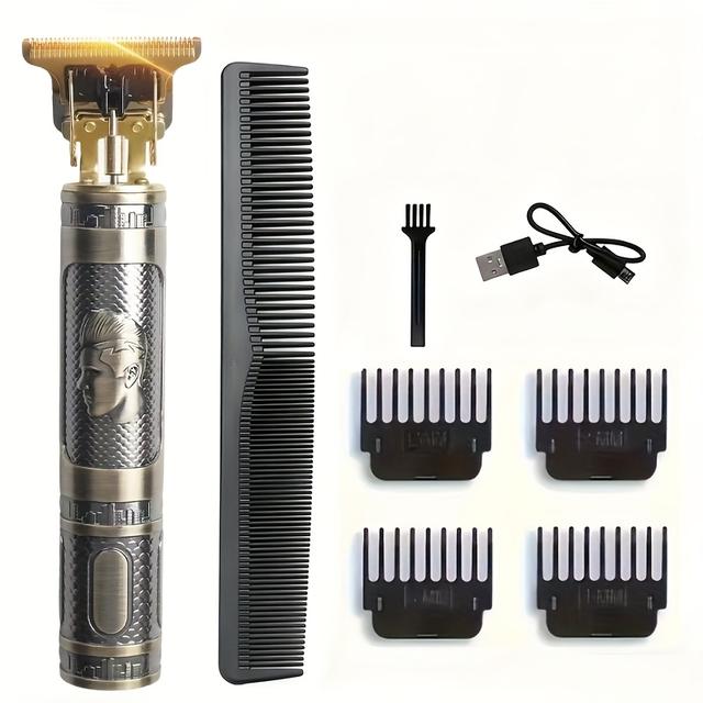 TEMU Tool Featuring A Hair Clipper And Beard Trimmer, Equipped With Usb-c Charging, Ideal For Personal Use Or As A Father's Day Present