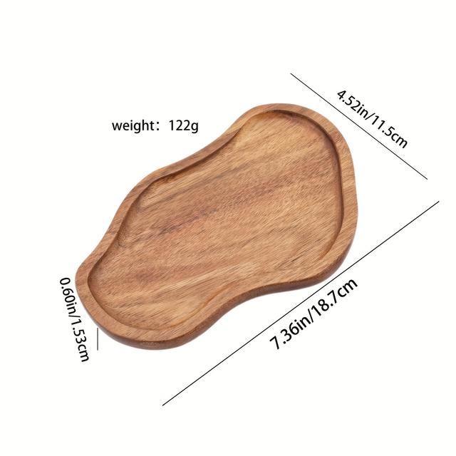 TEMU Acacia & Peanut/ Suitable For Xxx Trays - Scald-resistant Baked Tea/coffee Plates, Dessert Dishes For Parties, Holidays, Everyday Use - Solid Wood Tableware