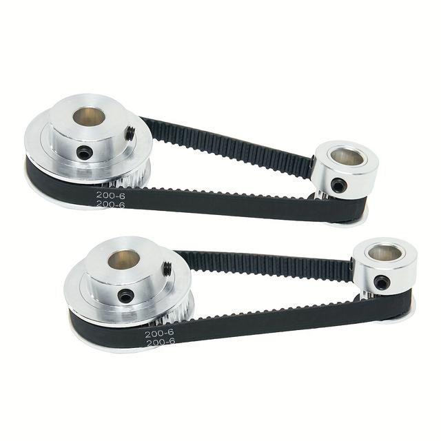 TEMU 2pcs Set 2gt Aluminum Timing 20&48 Teeth 8mm Wheel With 2pcs Length 200mm Width 6mm Belt (20-48t-8b-6)