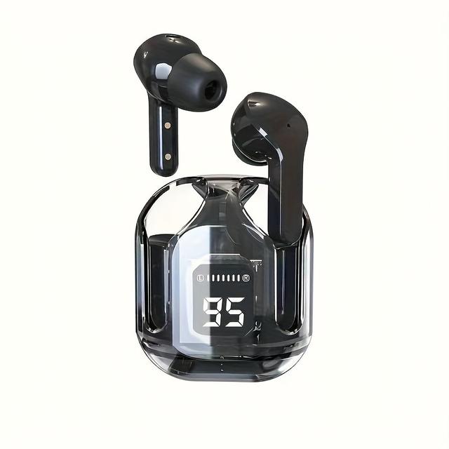 TEMU 1/2pcs Wireless Headphones With Digital Display, Open Ear Cup Design, Wireless Stereo Headphones, In-ear Sports Headphone