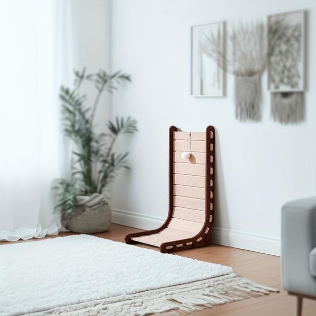 TEMU Durable And , L-shaped Vertical Cat Scratching Post, Felt Cat Bed, Integrated Claw Sharpening Tool For Cats, Pet Furniture-grade Cat Scratching Column.