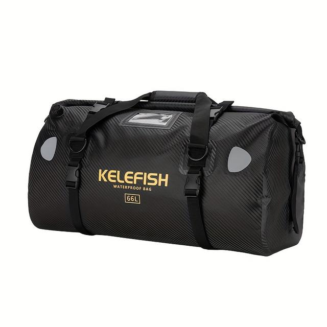 TEMU Bolsa impermeable KELEFISH 40/66L - Bolsas de sillín secas con cierre enrollable para scooters , correas ajustables, material de PVC, fijación rápida para , rafting, kayak, SUP, y viajes