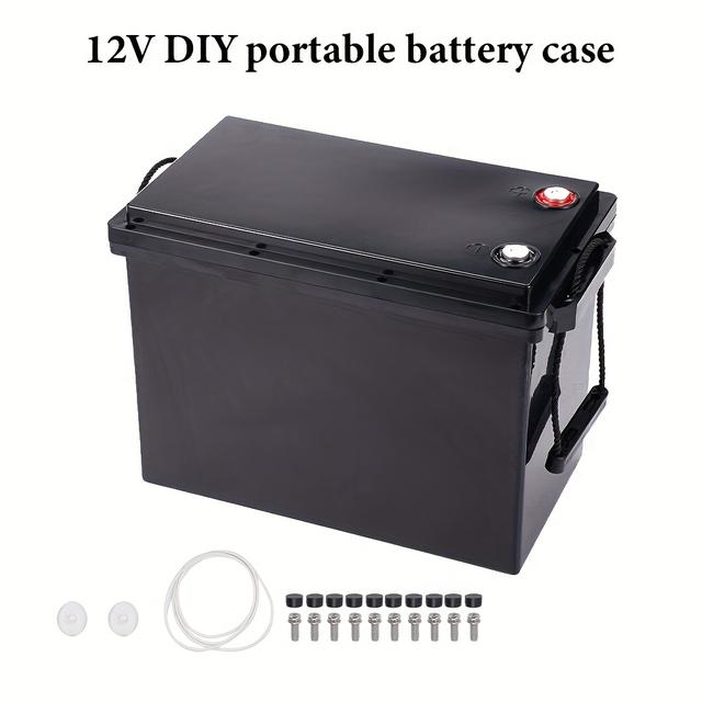 TEMU 12v Battery Case Holder Fit 4s 280ah 230ah Bms Nickel Strip Plastic Storage Box For Diy Pack Organizer Power Tools