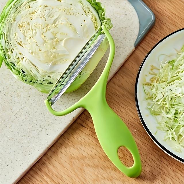 TEMU Stainless Steel Multipurpose Cabbage Slicer - Durable Abs Vegetable & Peeler - Thanksgiving Kitchen Essential, Uncharged Manual Operation, No Flint Included