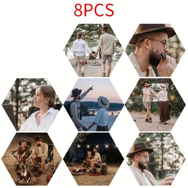 TEMU 4/8/10 stuks Eigentijdse Zeshoekige Gepersonaliseerde Afbeeldingen, Foto's, Aangepaste Foto Opties, Ideaal voor Familie en Vrienden, Cadeau Ideeën