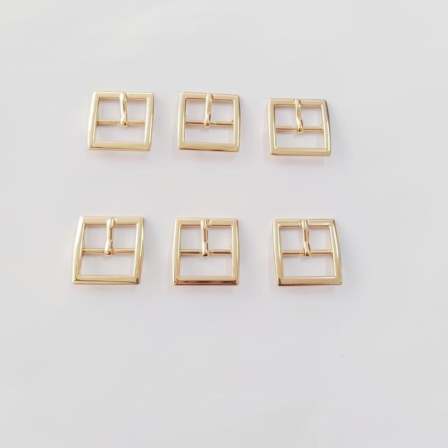 TEMU Conjunto de 6 Peças de Fivela de Garra Única em Couro Sintético para Artesanato com Quadrado e Central de 2.0cm/0.78 polegadas, Acessórios para Cinto, Carteira, Cadarço e Alça de Bolsa