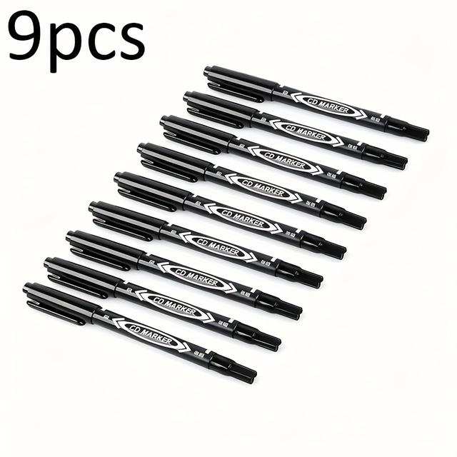 TEMU 9 permanentních uměleckých fixů, tenký hrot s šikmou hlavou, rychleschnoucí netoxické inkousty, vhodné pro umělecké design a psaní, oblíbené mezi studenty vysokých škol a gymnázií