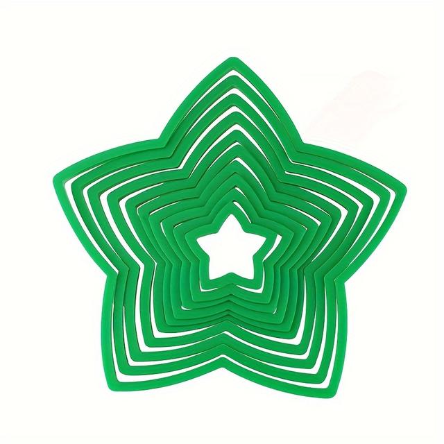 TEMU 10er Set Weihnachts-Ausstechformen - Stern- & Baumformen, Lebensmittelechte Kunststoff-Backformen für DIY-Feiertagsleckerbissen, Perfektes Küchenzubehör für Festliches Backen