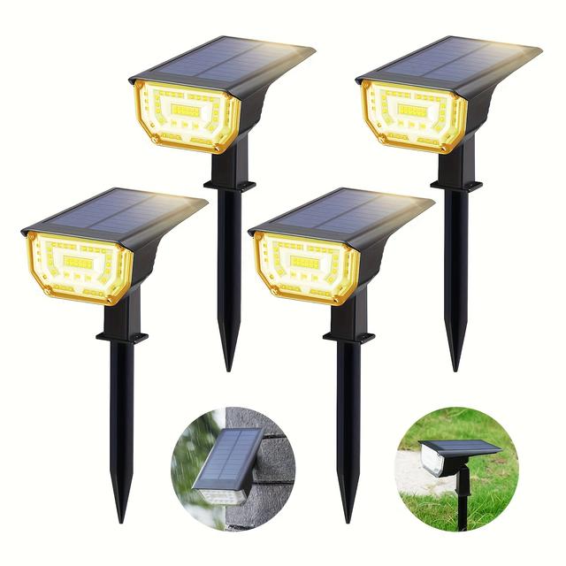 TEMU Solar Outdoor Lights, Garden Solar Lights 3 Lighting , Solar Powered Garden Yard Spot Lights For Decoration And Add A , Decorative Glow To Decorate , Porch Or Yard.