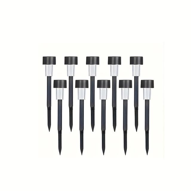 TEMU 10 Packs Of Solar Landscape Lights - Long-lasting Outdoor Lighting With Ip44 Splash Resistance - Perfect For , Patios, Yards, Lawns, And Driveways
