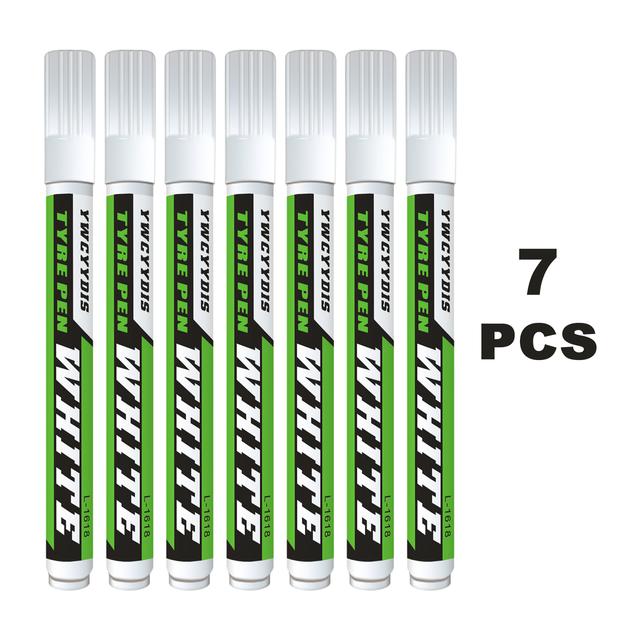 TEMU 7pcs -based Marker Tire Pen, Waterproof And Oil-resistant Non-fading High Quality Tire Marking Pen: Quick Dry, No Smudge - Suitable For Marking Car Tires Diy Graffiti