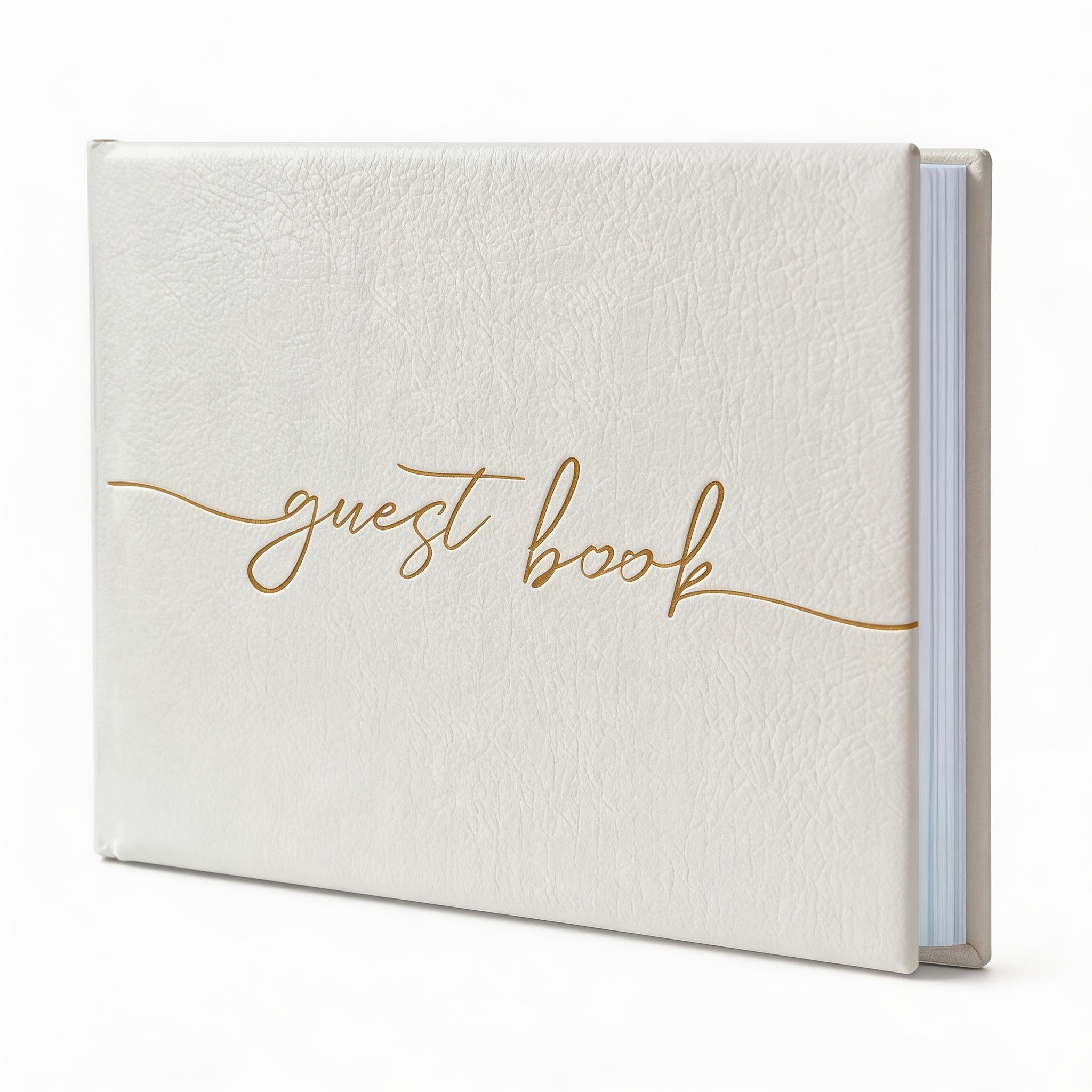 TEMU Wedding Guest Book - Elegant Guest Book For Weddings Reception, Baby Shower, Polaroid Guest Book For Wedding And - 100 Pages For Wedding Sign In And Photos (100 Pages/9.5''x7.5'')