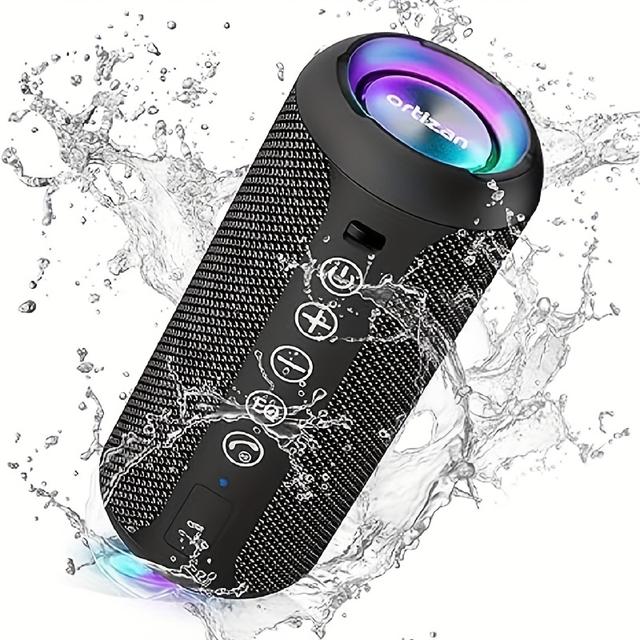 TEMU Portable Wireless Speaker, Wireless Outdoor Speaker, 24w Stereo, Rated With Wireless 5.3, , Rgb Light, Dual Pairing, 30h Time