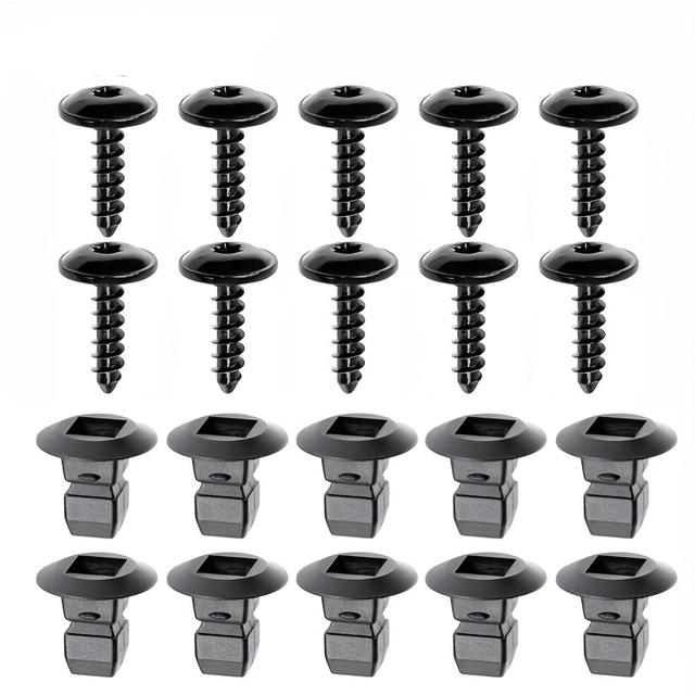 TEMU 20pcs Fender Apron Bumper Cover Grommet With Screw Kit 4.8x16mm For Jetta For A3 A8 A6 Tt Oe N90833801 N90892001 Car Push Retainer Clips Fasteners Auto Parts