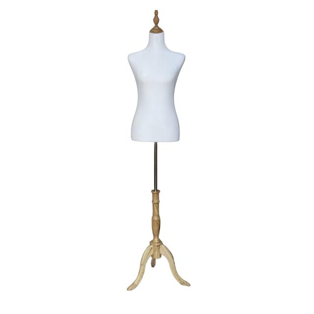 TEMU A Velvet Female Clothing Mannequin, A Display Prop For Women's Apparel With A Wooden Base.