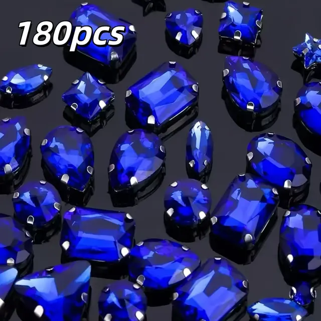 TEMU 180pcs -cut Rhinestone Collection – Hand Sewn, High & Long-lasting Sparkle