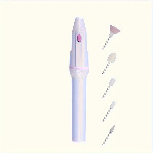 TEMU Electric Nail File, Electric Manicure Pedicure Nail Drill Set, 5in 1 Professional Electric Nail File, Grinder Grooming Personal Manicure And Pedicure Nail Art Tools