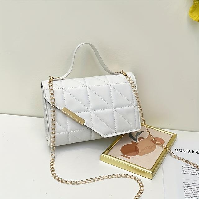 TEMU w kratę damska torba typu tote w kolorze białym, unikalna i stylowa kosmetyczka, która jest modna i wszechstronna