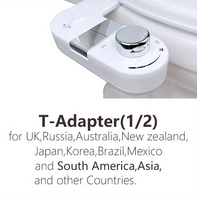 TEMU Hicheon Bidet For Toilet Bidet Attachment Nozzle Angle Adjustable Water Sprayer Bidet Toilet Seat With Nozzle Self Cleaning Rear And Front Wash Metal Adapter And Pipe Bedits