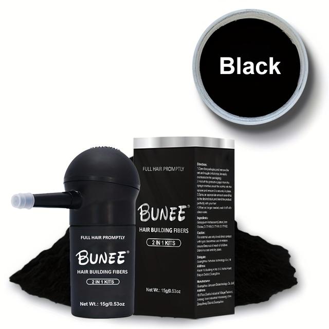 TEMU Instant Haardichte Faserpulver mit Sprühaufträger von BUNEE - Einfach zu Verwenden, für Alle Haartypen