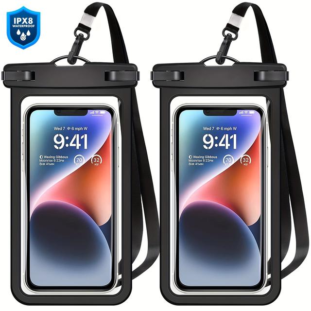 TEMU 2 Universal High Bags - Suitable For Iphone 16, 15, 14, 13, 12, 11 Pro, Max, Xs, Plus, Galaxy And Other Phones. High Dry Bags Are Essential For Beach Vacations