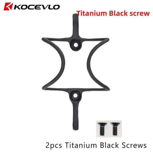 TEMU KOCEVLO 울트라라이트 14g 카본 파이버 물병 케이지, 3K 카본 자전거 물병 홀더 MTB/로드 자전거용, 블랙 - 싱글 팩