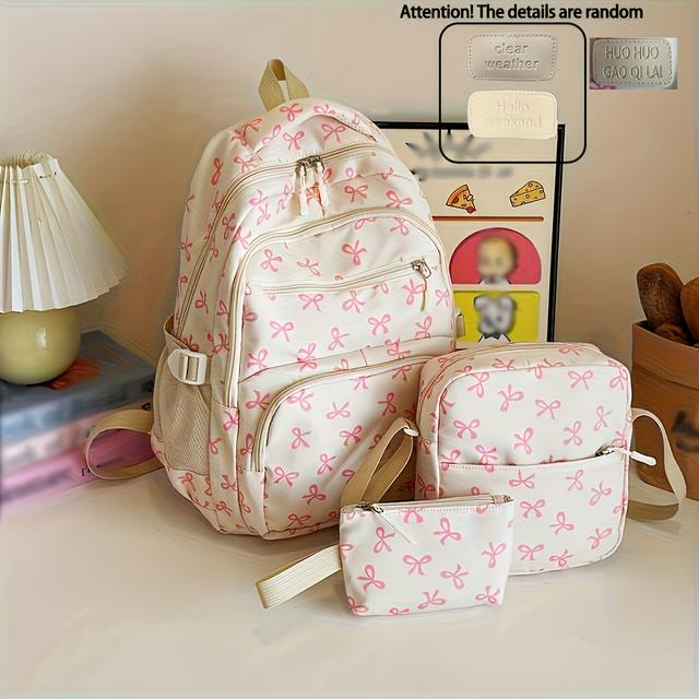 TEMU Temporada de : Set de 3 Mochilas Estilo Japonés para Instagram con Estampado de , Mochila de Gran Capacidad para Estudiantes Universitarios, Mochila Ligera de Viaje Estilo y Moderno