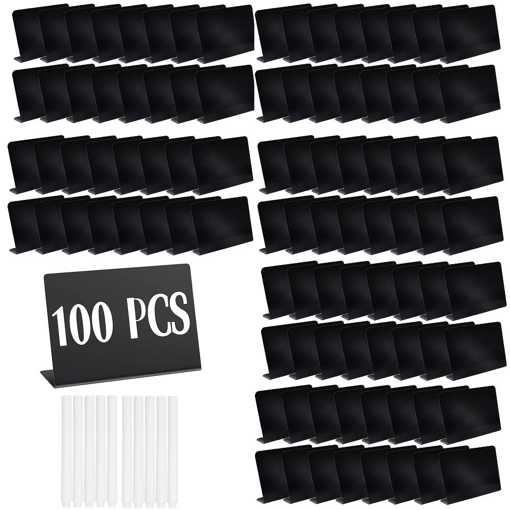 TEMU 100pcs 4"x3" Mini Chalkboard Signs Small Chalkboard Signs For Food Labels, Wedding , Tabletop Chalkboard Signs, Mini Blackboard Signs With 10 Liquid Chalk Markers