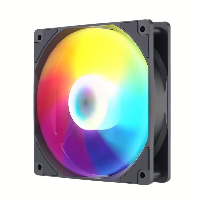 TEMU Computer Case Cooling Fan 120mm 12v, Suitable For Desktop Computer Cooling, With Colorful Led Lights