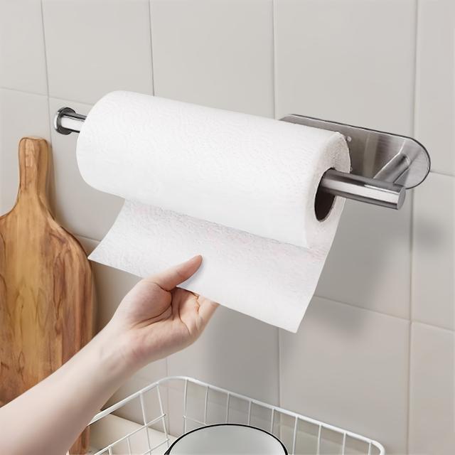 TEMU 1pc Stainless Steel Towel - Brushed Kitchen Towel Roll For