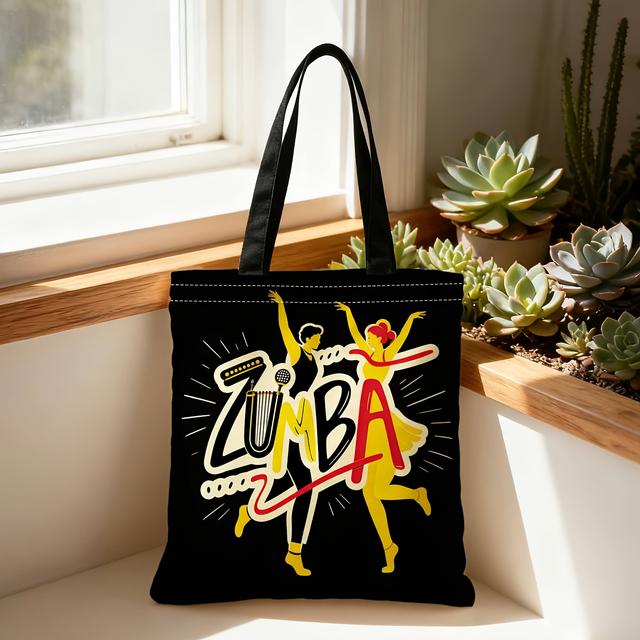 TEMU Einkaufstasche, Tragbare Schulter- Handtasche, 2D Doppelseitig, Energiegeladen, Tanz, geeignet für Reisen, Kosmetik, Urlaubsaufbewahrung, Wohnaccessoires, Geschenke, Familientreffen