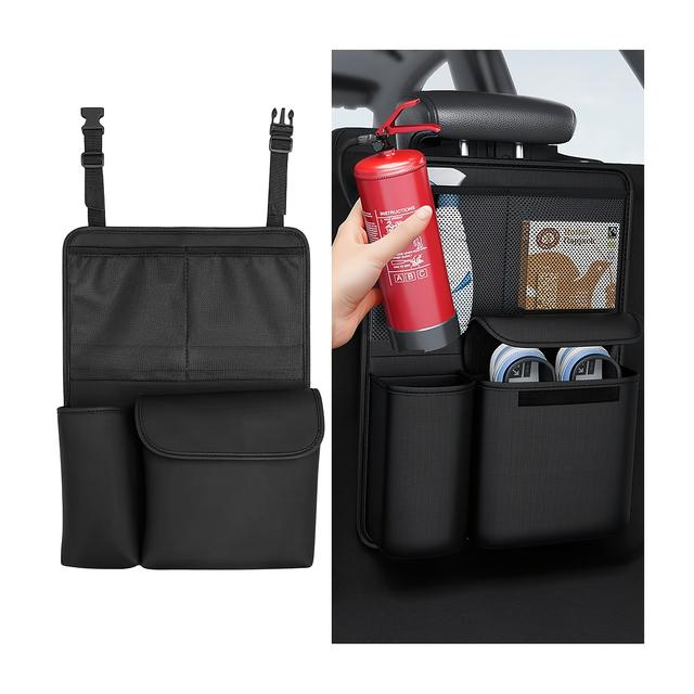 TEMU Premium Suv Trunk Organizer (45*33cm) | Foldable Adjustable Pu Leather Storage With Multiple Compartments | For Car/car Interior