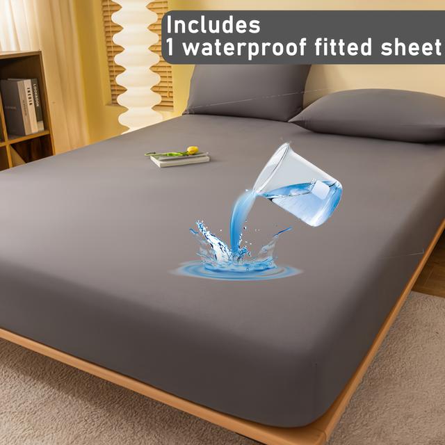 TEMU 【商品名】柔らかく快適で通気性の良い防水マットレスカバー。寝室、客室、アパート、学校など様々な場所で使用できる万能ターで、オール使用可能です。
