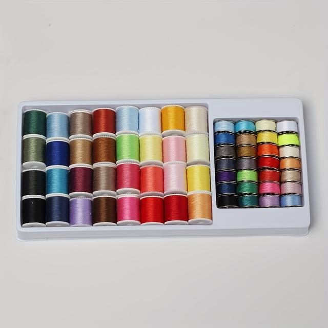 TEMU 32-axis With 28 Metal Shuttle Cores, Colored Black And White Sewing Thread, 60- Sewing Machine Thread