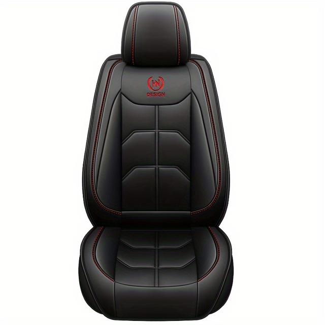 TEMU 1pc Front Driver Seat Premium Pu Leather Car Seat Cover - Fits Most Cars, Suvs, , And Trucks! 1 Seat