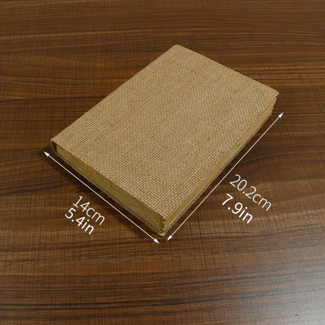 TEMU Ein Vintage-Notizbuch mit Leinenbezug und 144 Seiten Retro-Gelbpapier, für DIY-Projekte, Malerei, Aufkleber und verschiedene Dekorationen, um Ihr eigenes Journal zu erstellen.