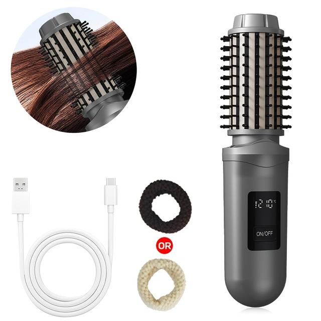 TEMU فرشاة كي الشعر اللاسلكية 3 في 1 | 3 إعدادات لدرجة الحرارة، قابلة لإعادة الشحن، للجنسين - البالغين، مثالية للاستخدام اليومي والسفر