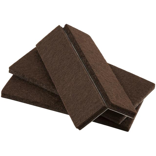 TEMU Hochleistungs-Filzstreifen mit einer Dicke von 7 mm und einer Größe von Zoll, entwickelt, um Hartholzböden vor Kratzern zu schützen und Möbel leicht zu verschieben zu ermöglichen, braun, 6er-Pack