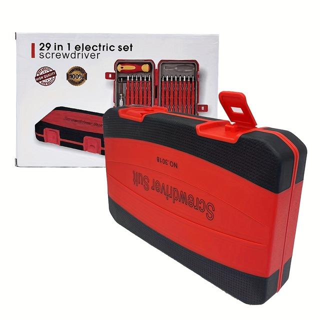 TEMU 29-in-1 Screwdriver Set With Magnetic Tips & -slip Rubber Handle - 10pcs Kit () For ,, Diy - Heavy-duty Magnetic Screwdriver Kit For, Electronics, Smartphones, Furniture