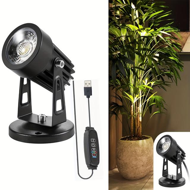 TEMU Led Spot Lights 5w Indoor Uplights Plant Spotlights With Timer Adjustable Indoor Spotlight Usb 5v Dimmable Adjustable Spot Lights For Plants Art Decor
