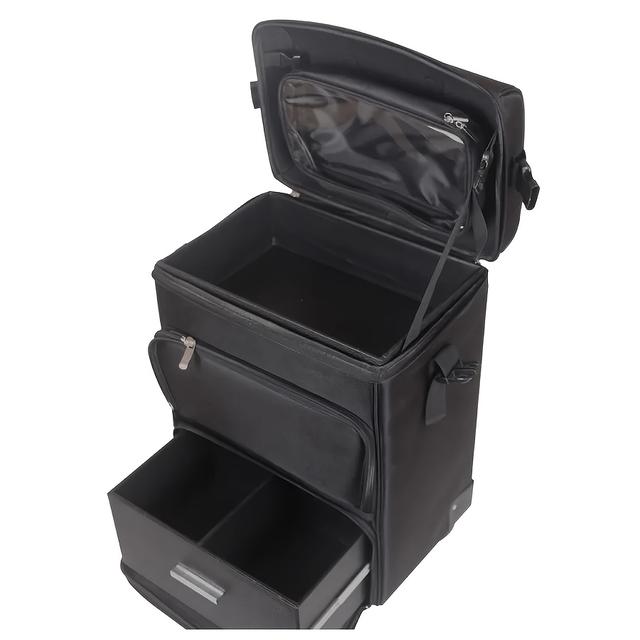 TEMU A Rolling Makeup Trolley For Travel, Designed To Organize Nail Polish And Salon Equipment, Serving As Case Or Vanity Bag.