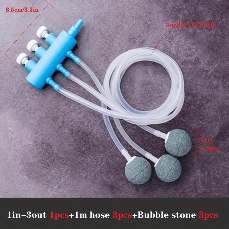 TEMU Aquarium Air Valve Kit - Oxygen Pump Diverter With Hose Joint For Fish Tank Aeration, Durable Abs Material