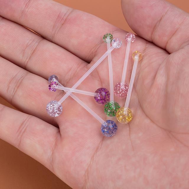 TEMU 6 darabos Elegáns Akril Hosszú Bár Hasgomb Gyűrűk Terhes Nőknek - Rugalmas, Átlátszó Köldök Piercing Tartók